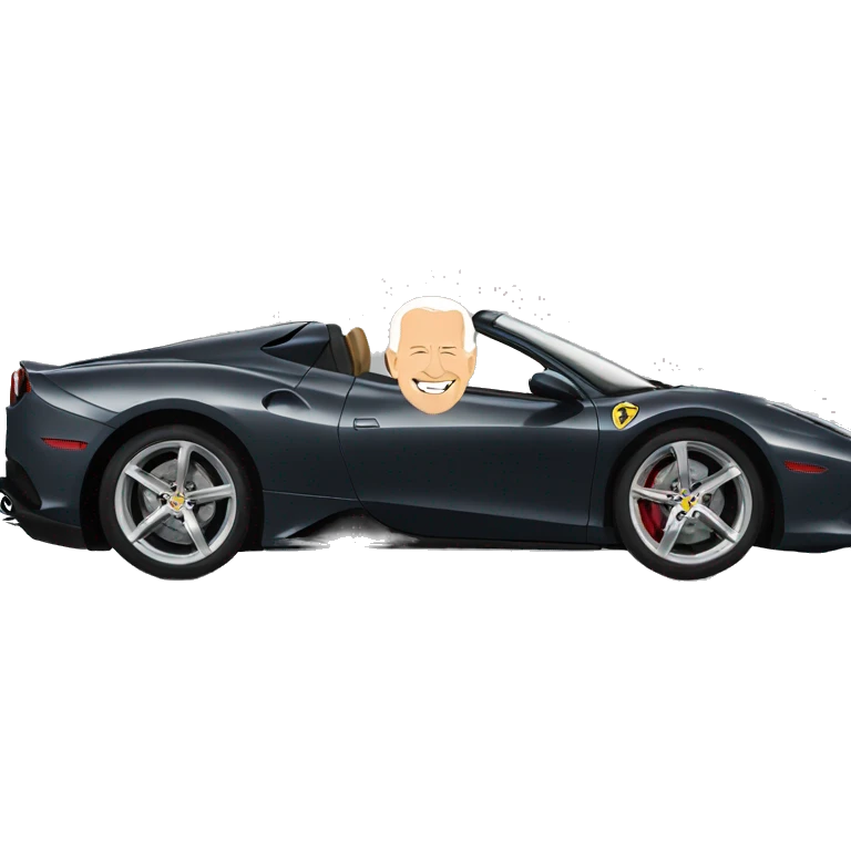 Joe Biden in a Ferrari  emoji