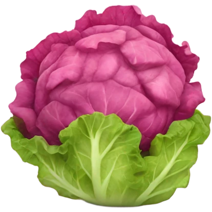 pink lettuce smiling emoji