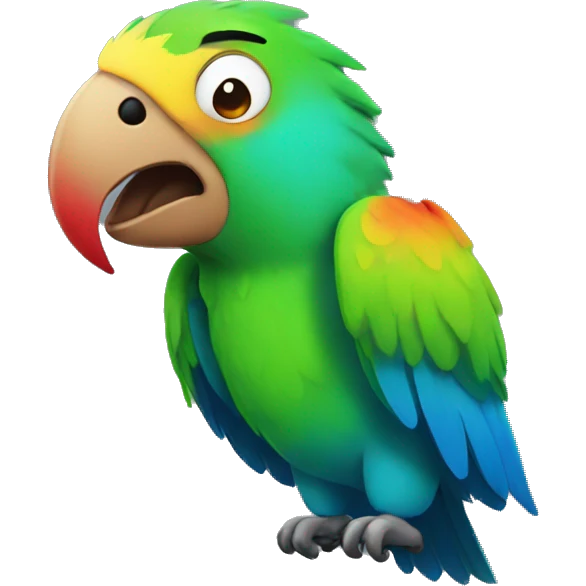 parrot bouncing head emoji