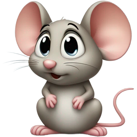 Crying mouse emoji