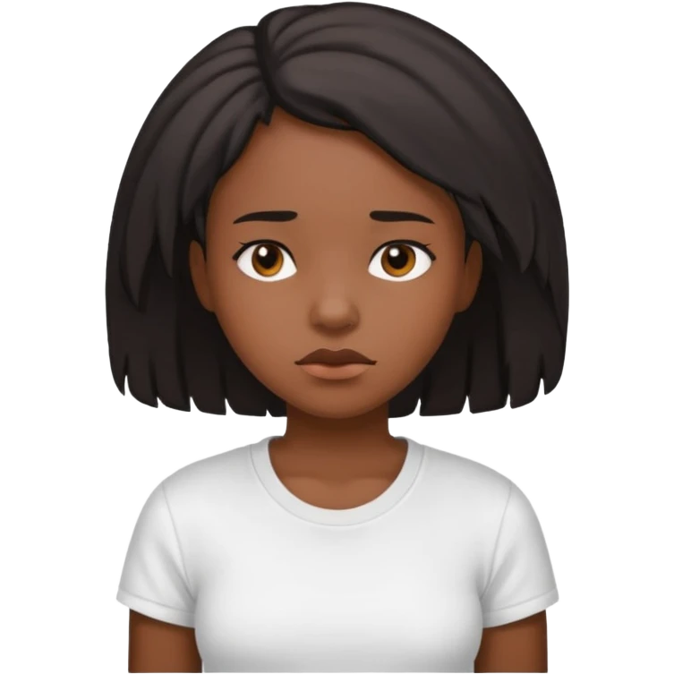 black girl tired emoji