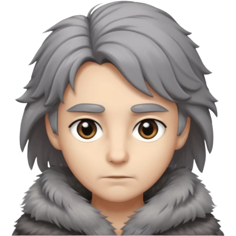 Malinous croisé, copuleur grise, yeux gris et poils mi long emoji