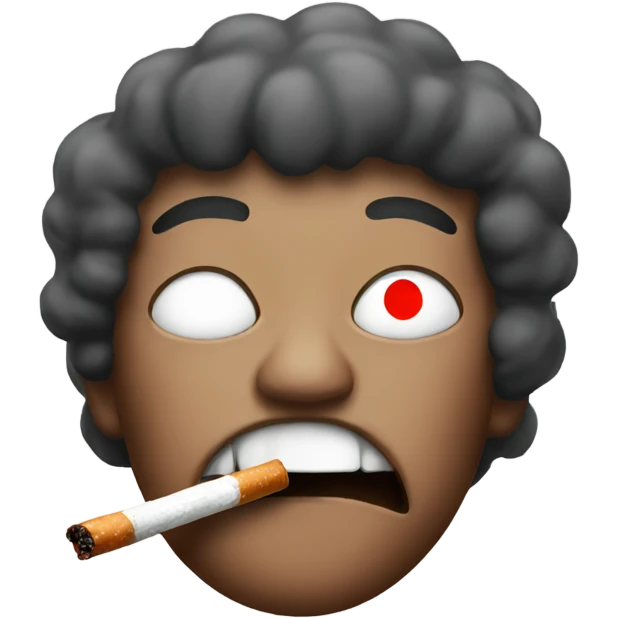 Emoji Smoking with red eyes emoji