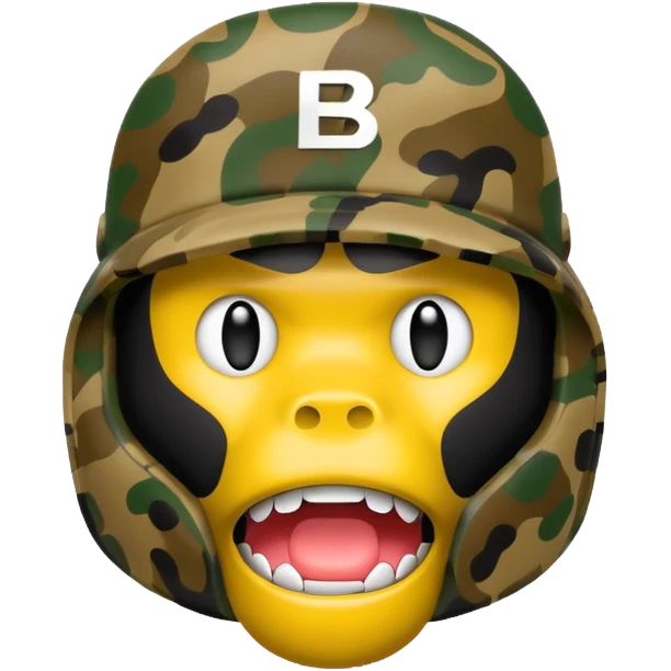 Сделай логотип Bape emoji