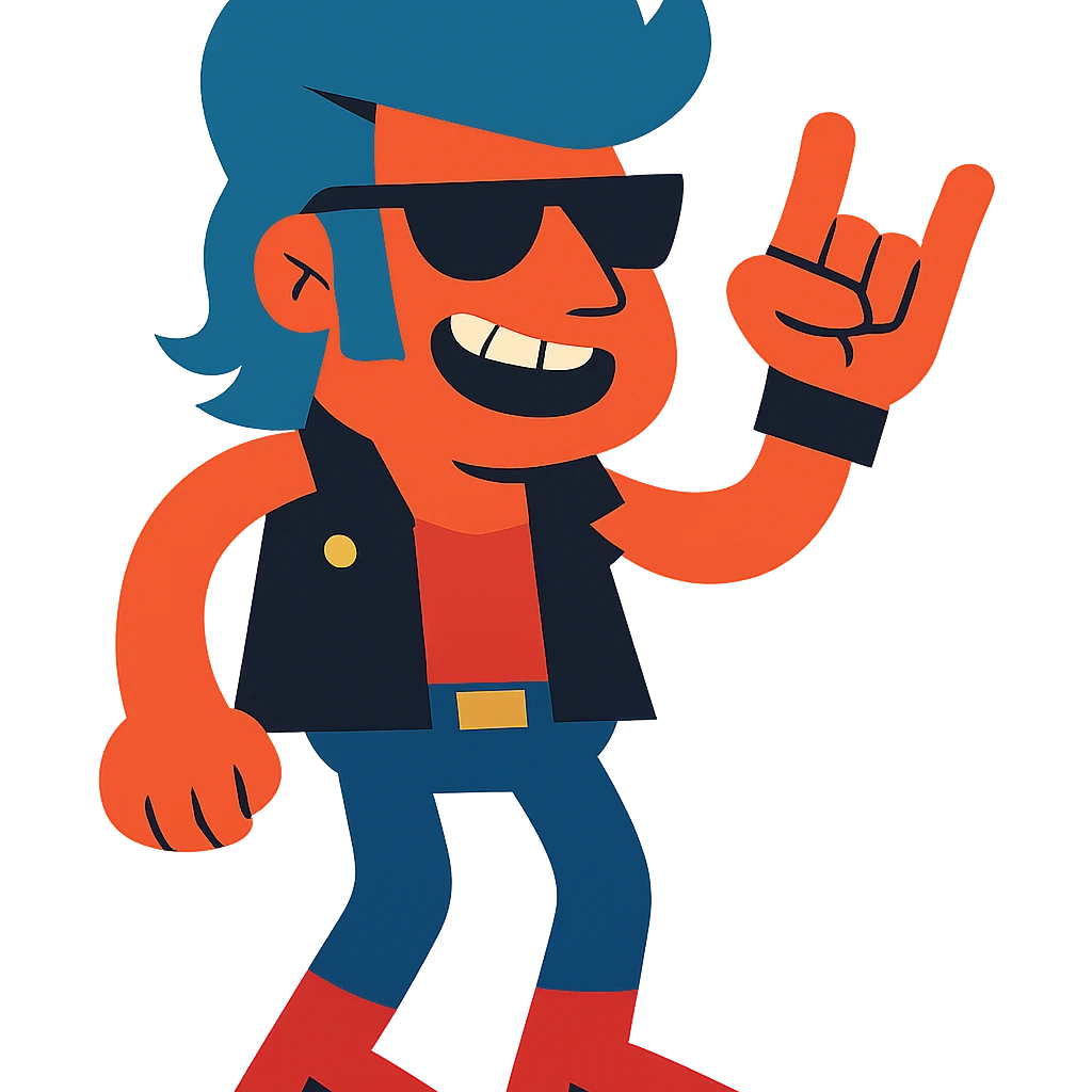 cool funny rocker emoji
