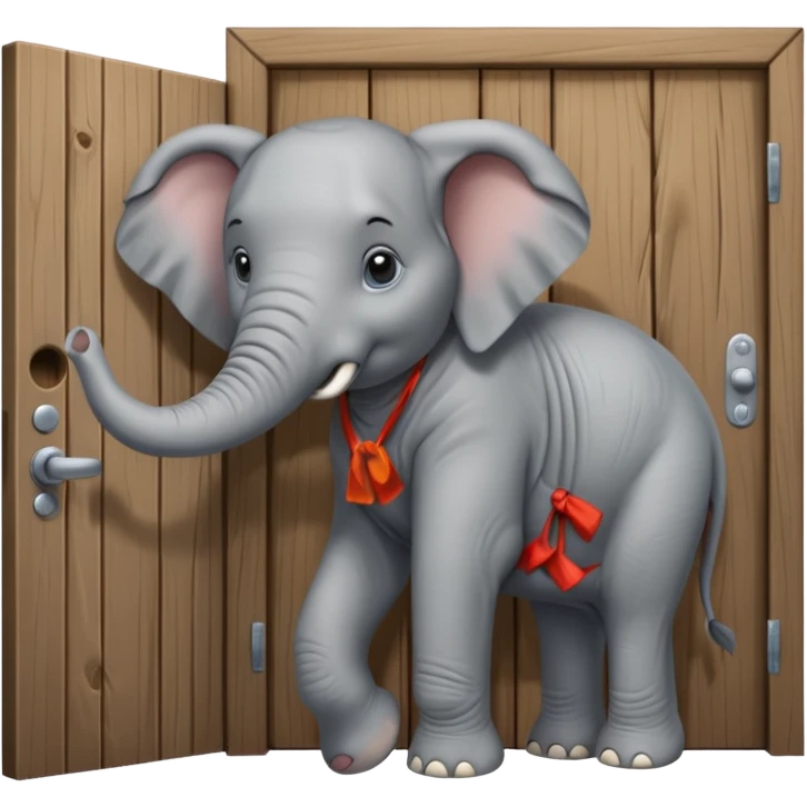 elephant next to a door emoji