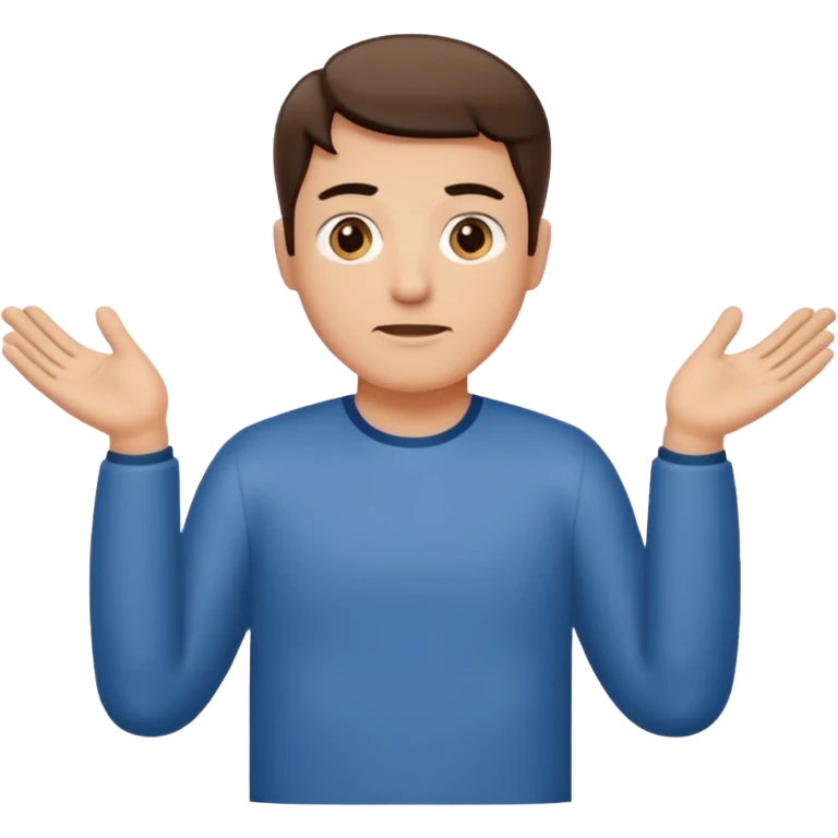 @STEEL: A man shrugging his shoulders with a 6 above his left hand and a 7 above his right hand. emoji