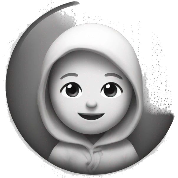 Baby ultrasound picture black and white emoji