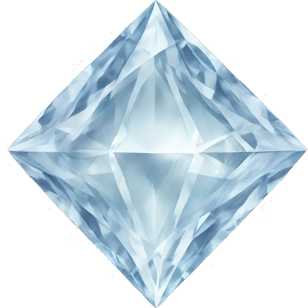 Ice chiseled white diamond emoji