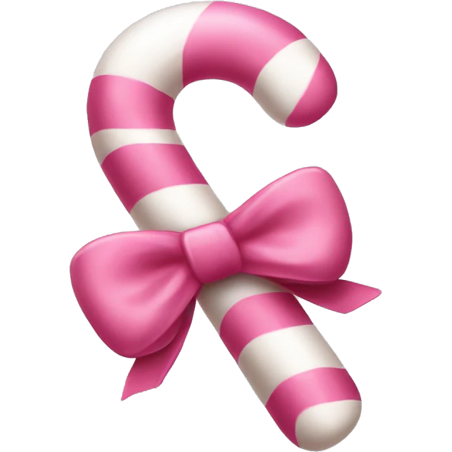 Pink candy cane  emoji