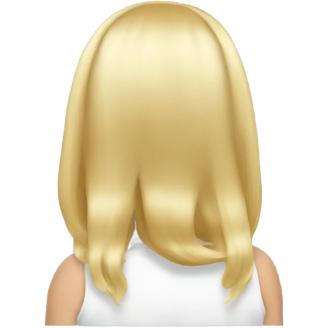 mid long blonde hair rear emoji