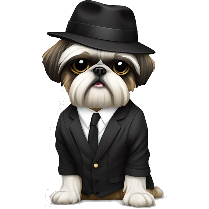shih tzu as gangster rapper emoji