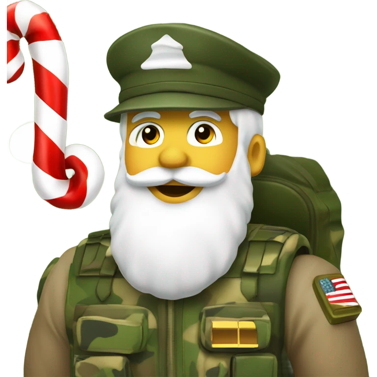 Santa in the army  emoji