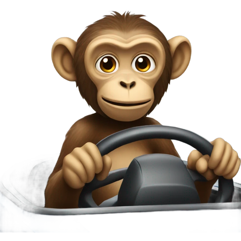 Monkey driving a car  emoji