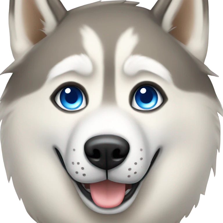 Tan husky with one blue eye emoji