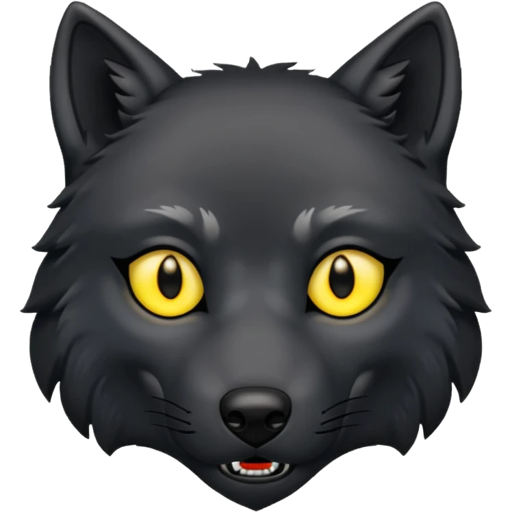 Black wolf emoji