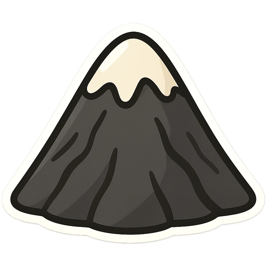 simple black mountain emoji