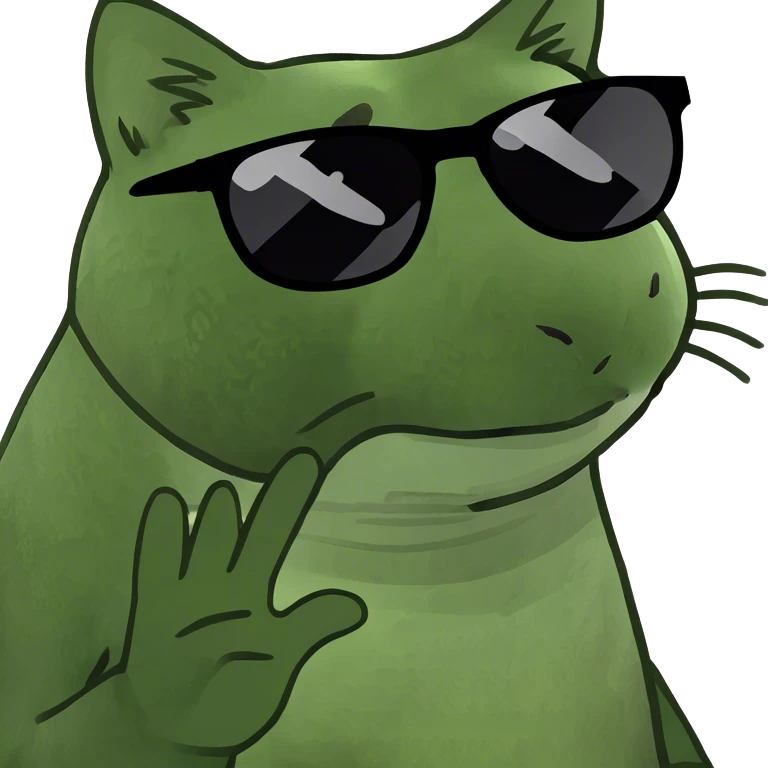 Cat with sunglasses emoji