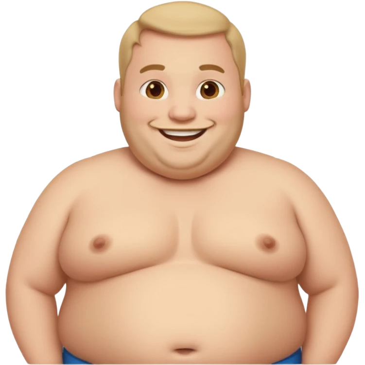 big fat guy body big boobs and belly rolls emoji