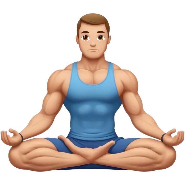 bodybuilder yoga emoji