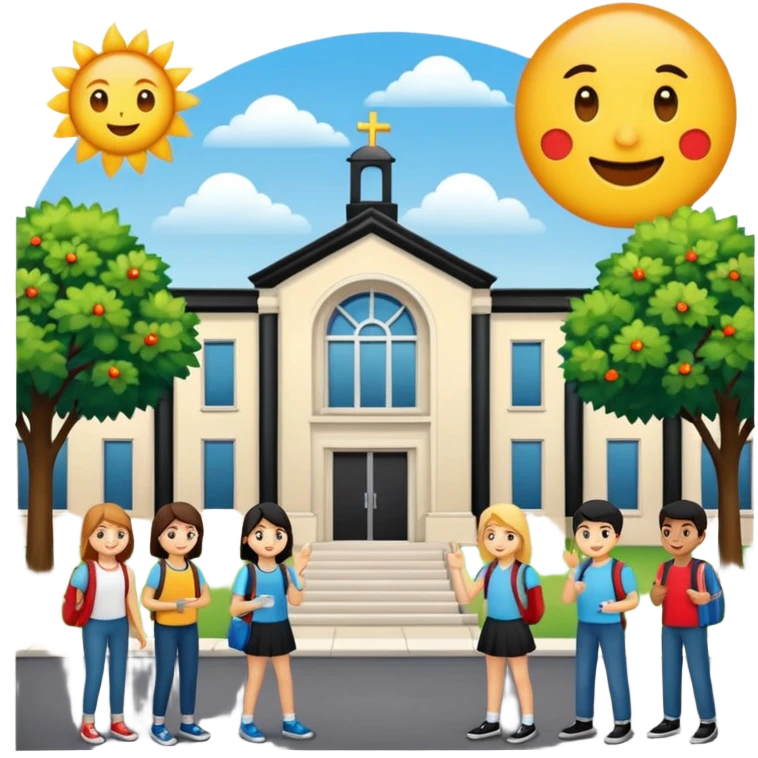 AFUERA DEL CAMPUS SIN CRUZ ARRIBA emoji