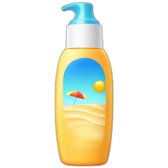 Sunscreen bottle emoji