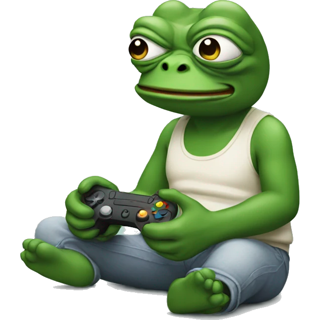 pepe playing video games emoji
