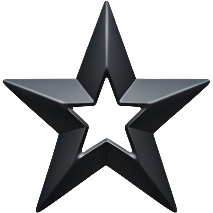 Pentagrama de color negro emoji