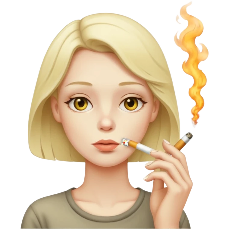 Junkie smoking cigarette emoji