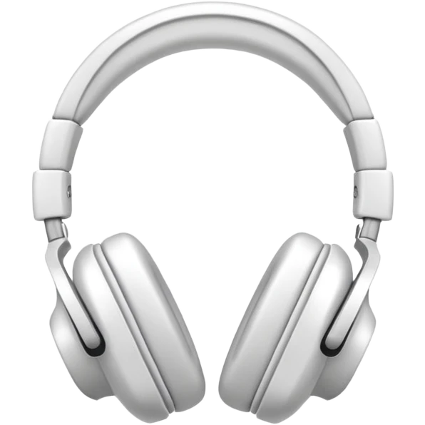 full size white headphones emoji