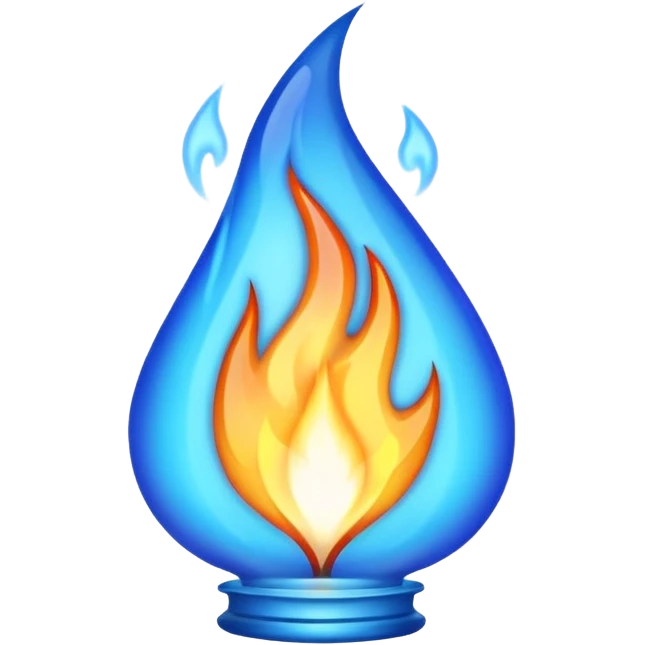 Blue flame emoji