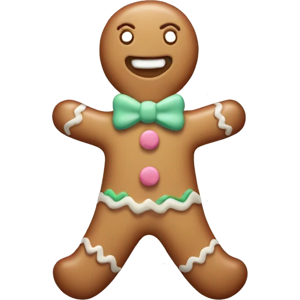 Pastel gingerbread man emoji