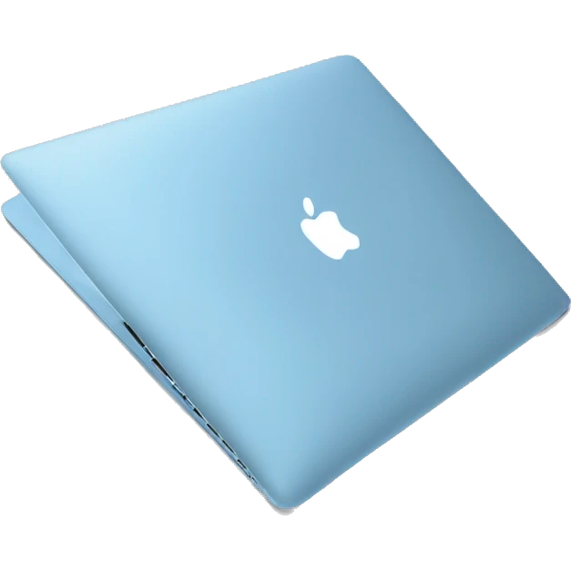 Light blue realistic macbook emoji