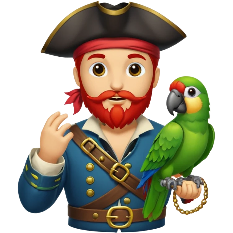 pirate and parrot emoji