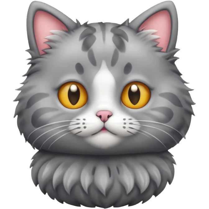 a cute cat with puffer emoji