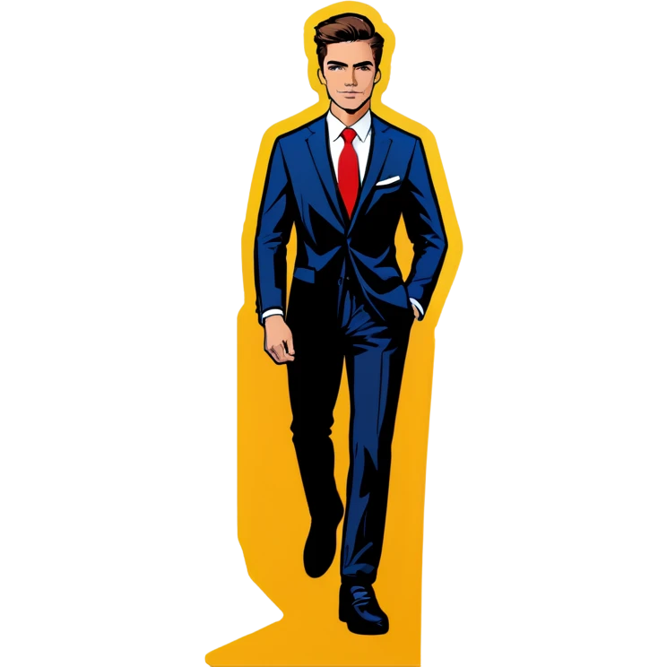 sharp dressed young man emoji