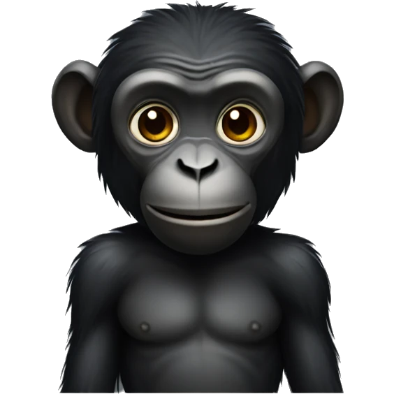 black monkey with whole body emoji