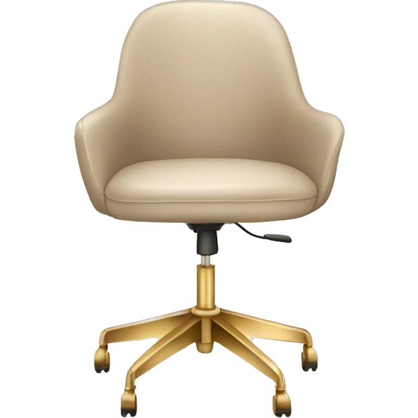 Beige desk chair gold legs, glam style emoji