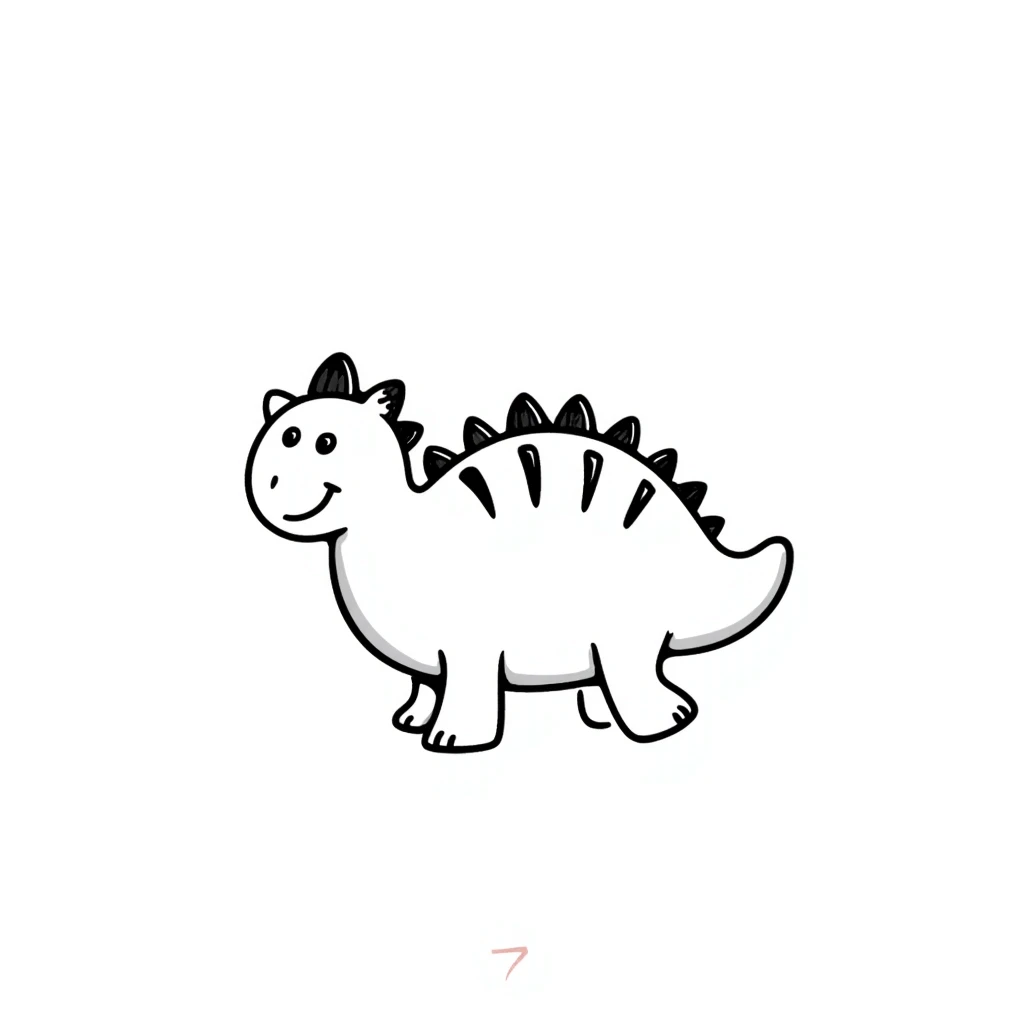 a potato dinosaur, hand drawn doodle style emoji