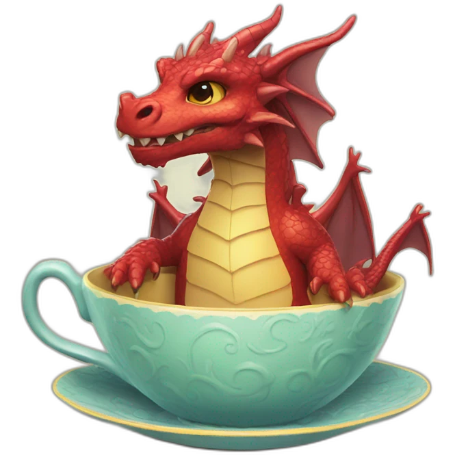 Dragon in the teacup emoji