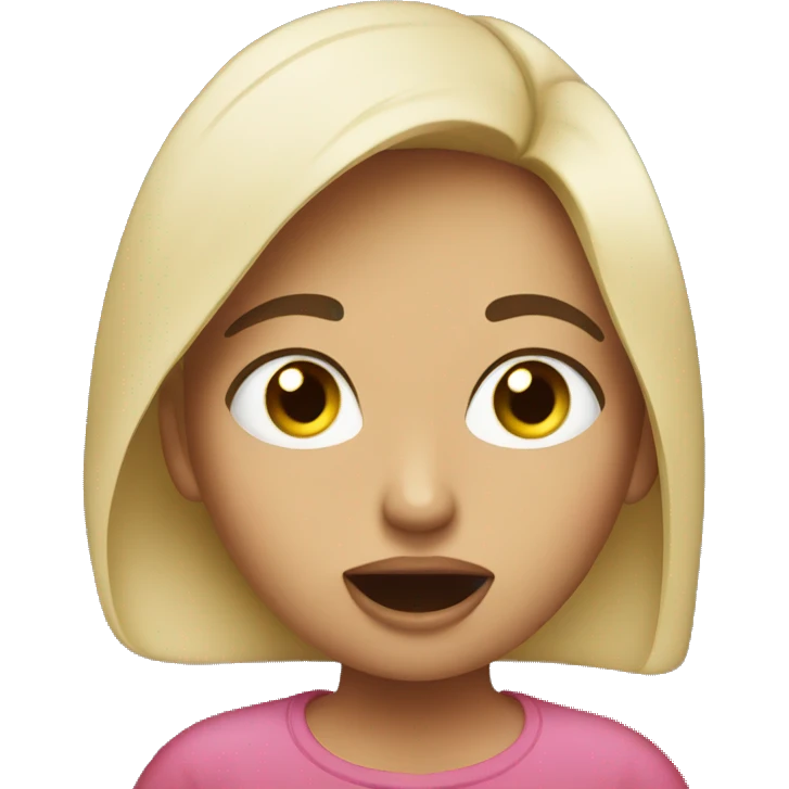 Adriana eating emoji