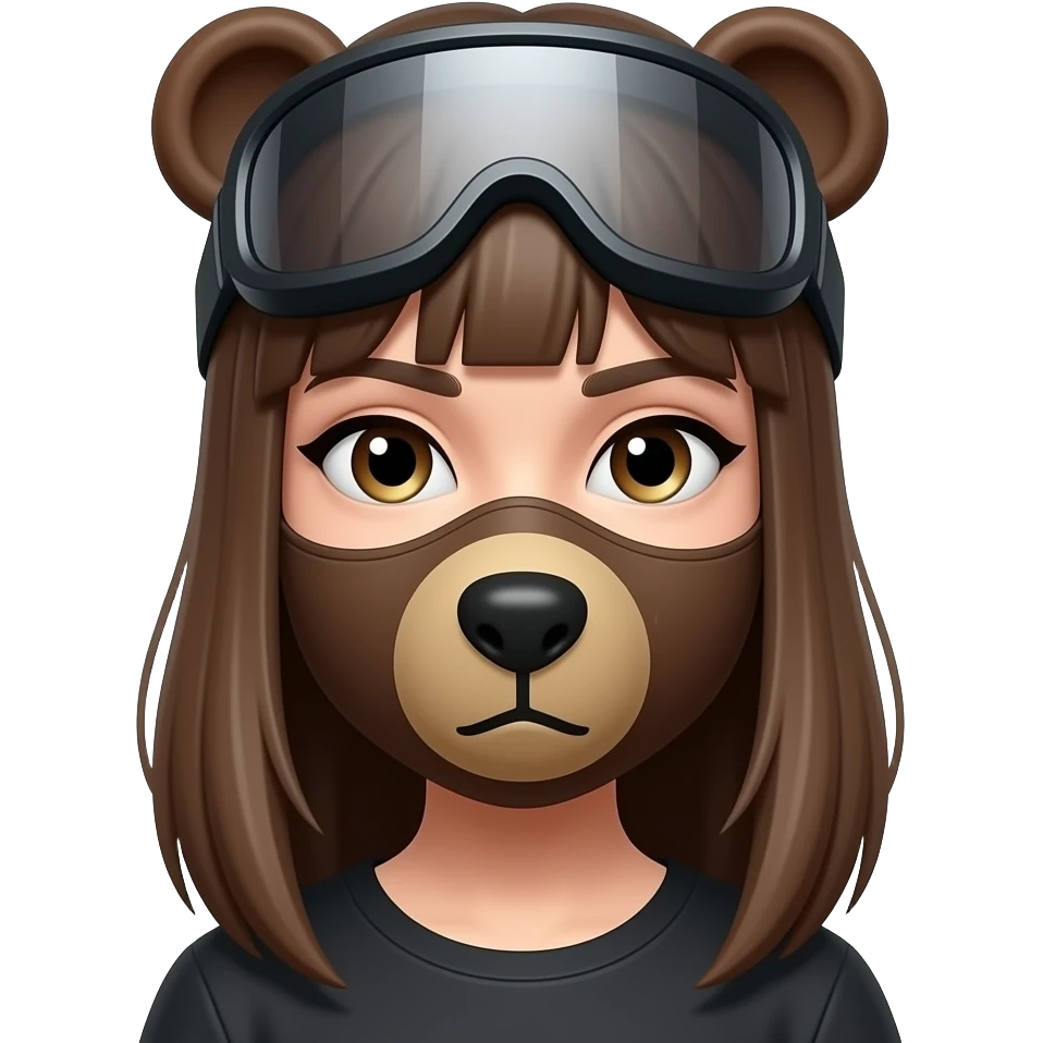 Girl Thug bear ski mask emoji