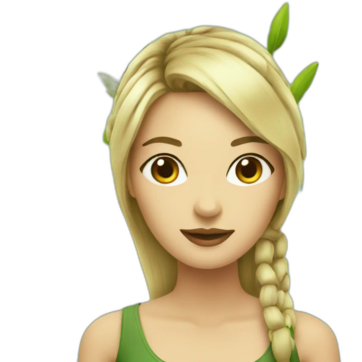 Femme avec bambou emoji