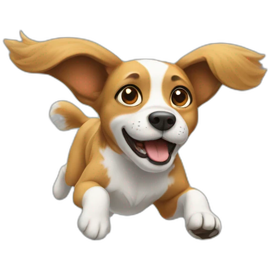 Dog flying emoji