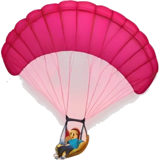 Parapente rose emoji