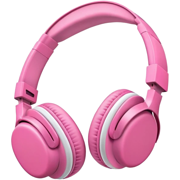 Pink headphones emoji