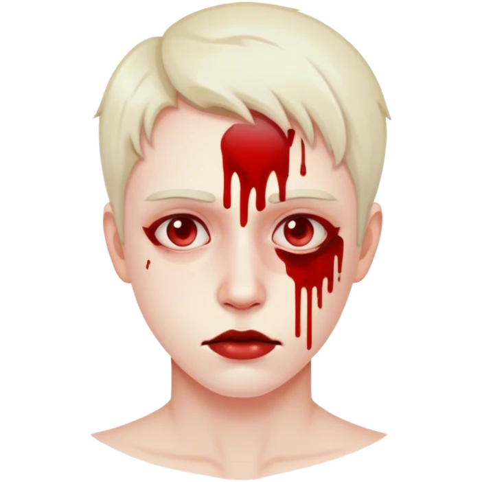 blood on face emoji