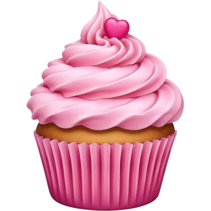 Cupcake with pink icing emoji