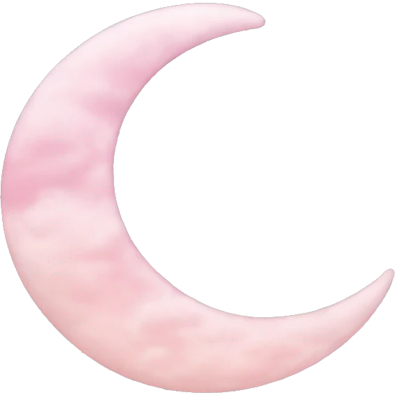 Crescent moon and light pink clouds emoji