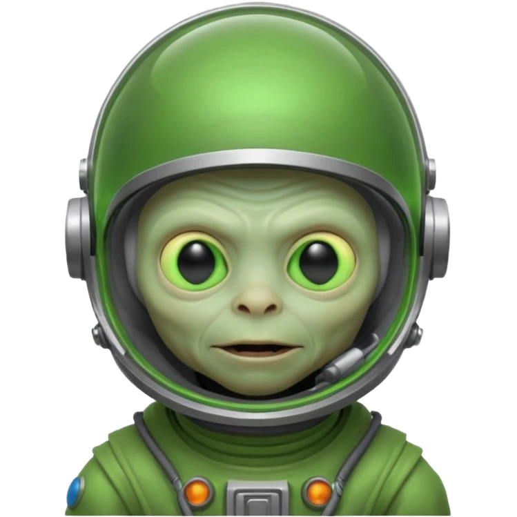 Neon gollum with a space helmet on emoji